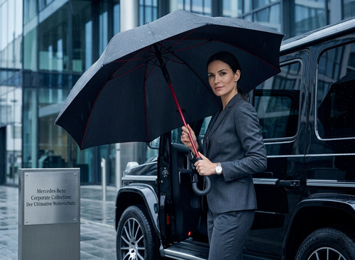 Regenschirm schwarz rot damen - regenschirm, schwarz-rot